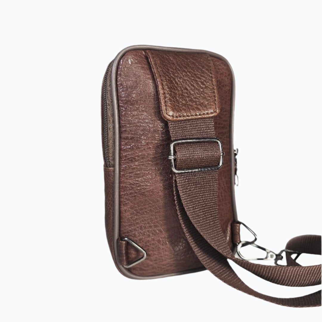 Classic Leather Crossbody Bag Zip-Top M-I - Newage Leather Bags
