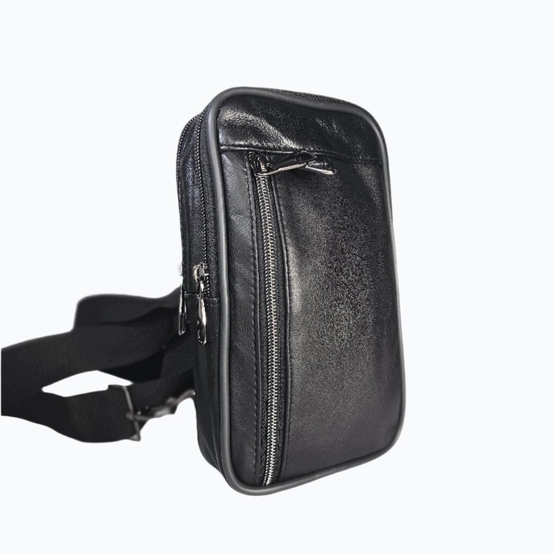 Classic Leather Crossbody Bag Zip-Top M-I - Newage Leather Bags