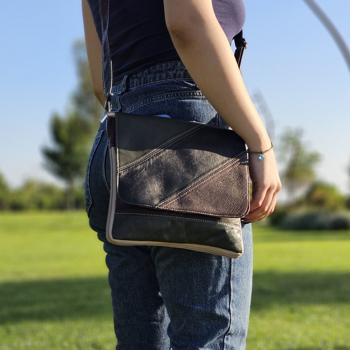 Leather Shoulder Bag M-IV - Newage Leather Bags