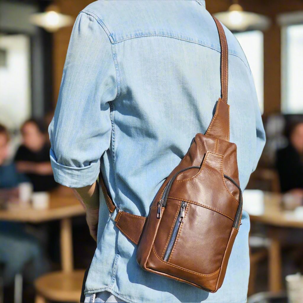 Leather Crossbody Bag M-I - Newage Leather Bags