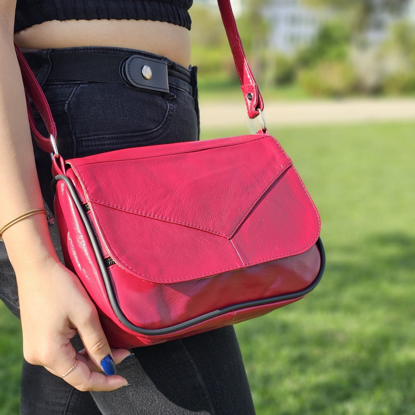 Leather Shoulder Bag Large M-I - Newage Leather Bags