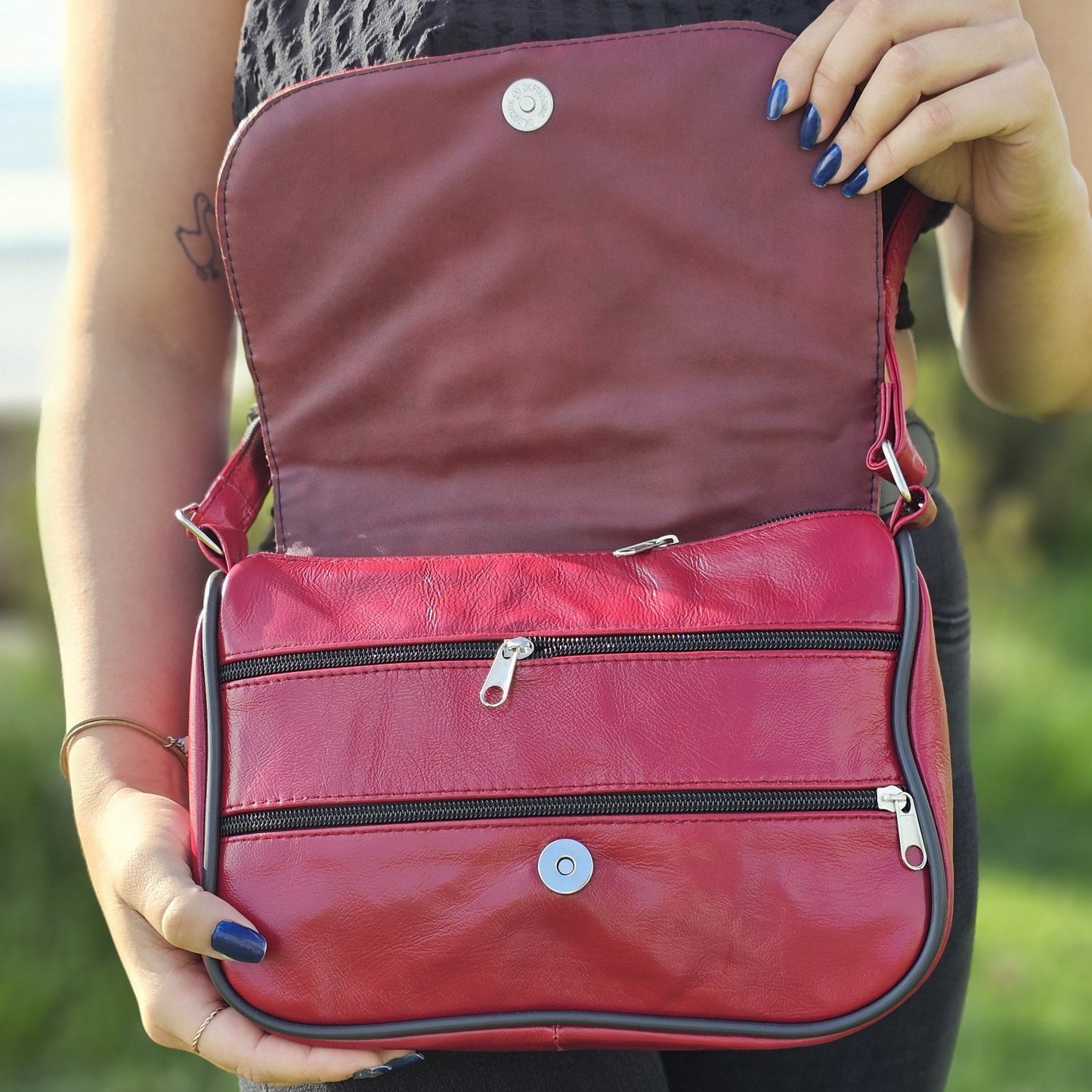 Leather Shoulder Bag Large M-I - Newage Leather Bags