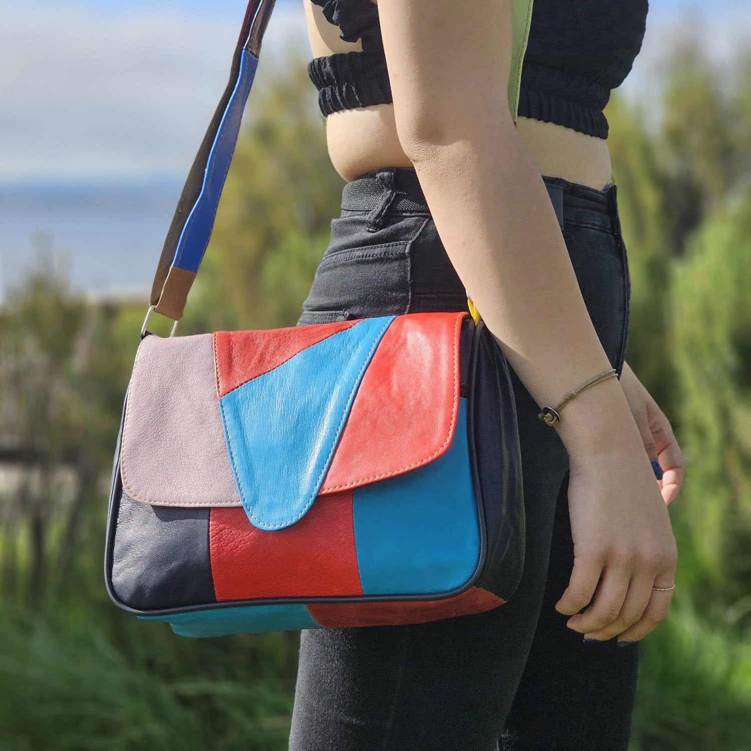 Leather Shoulder Bag M-II - Newage Leather Bags
