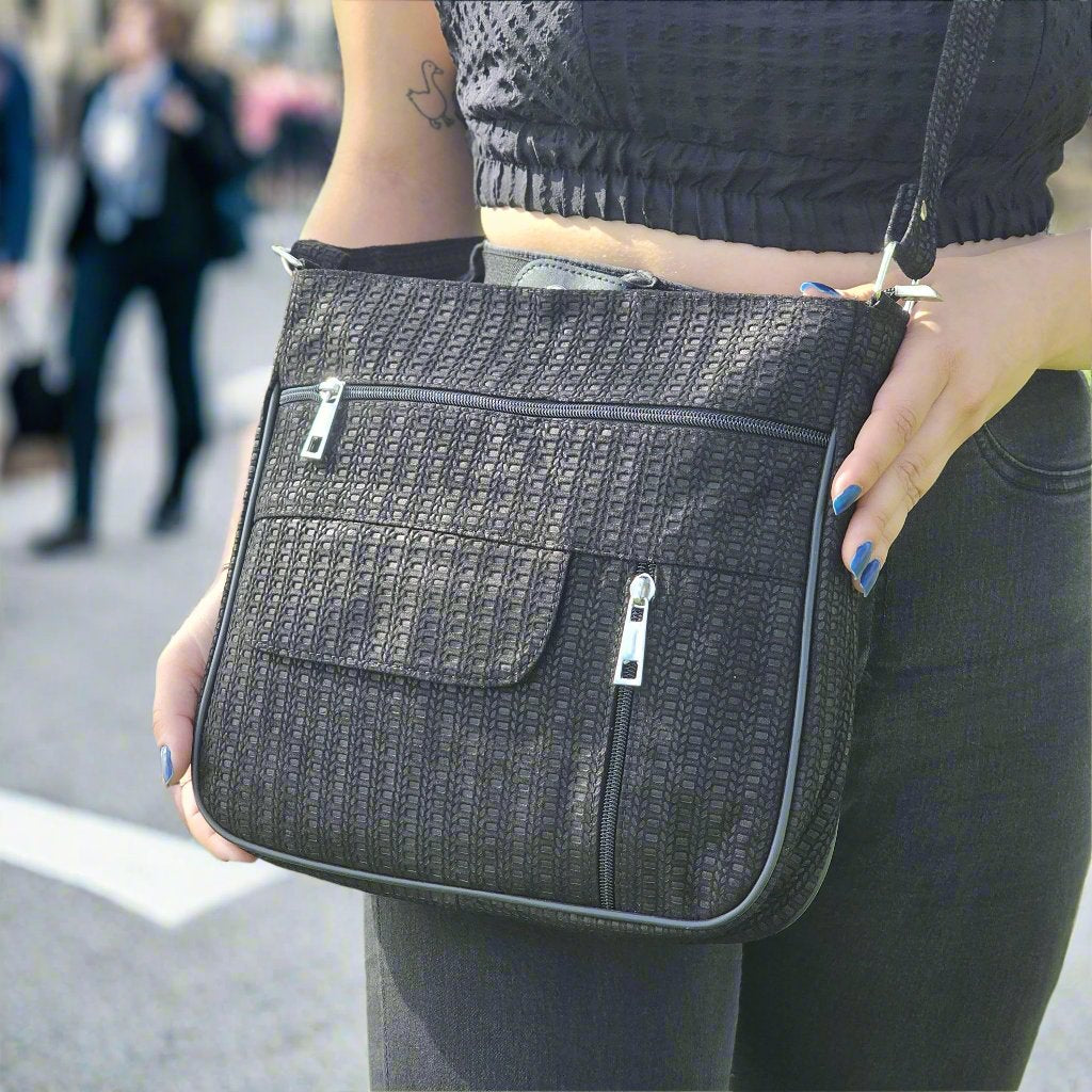 Leather Shoulder Bag Zip-Top M-II - Newage Leather Bags