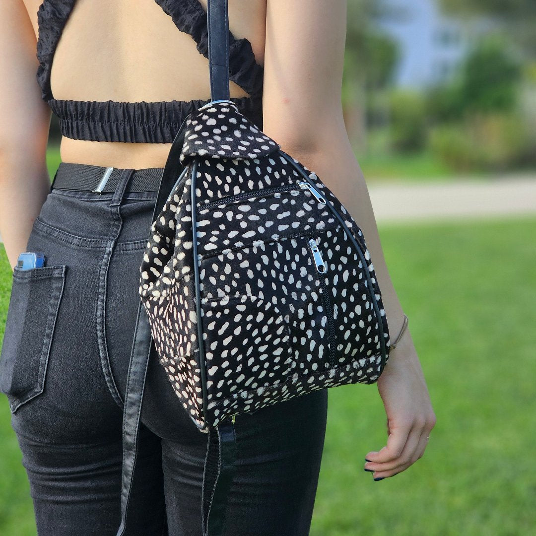 Leather Backpack Pear Shaped Small M-I - Newage Leather Bags