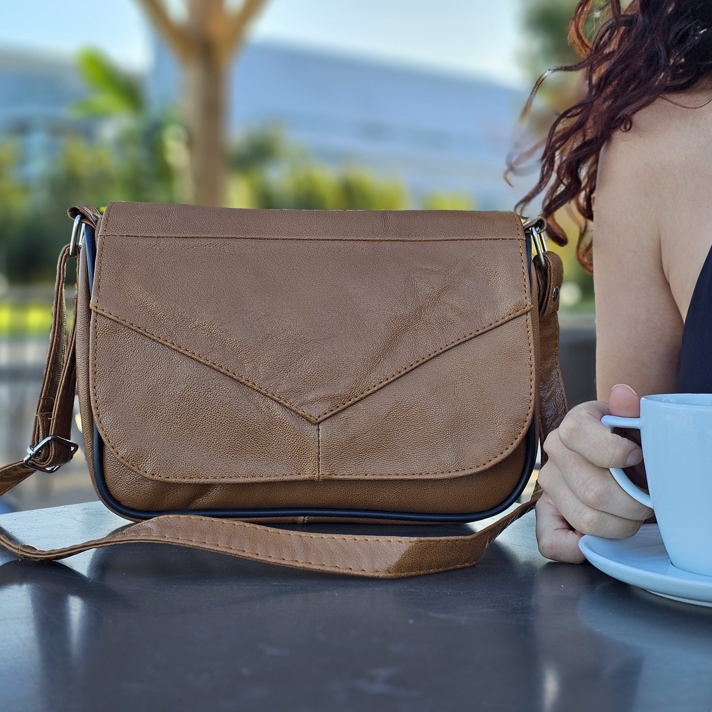 Leather Shoulder Bag Large M-I - Newage Leather Bags