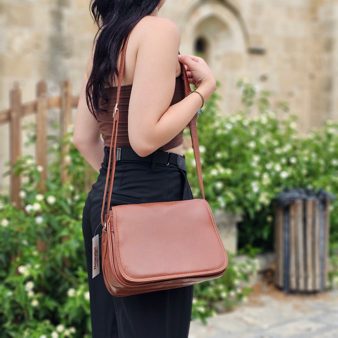 Elegant Leather Shoulder Bag M-II - Newage Leather Bags