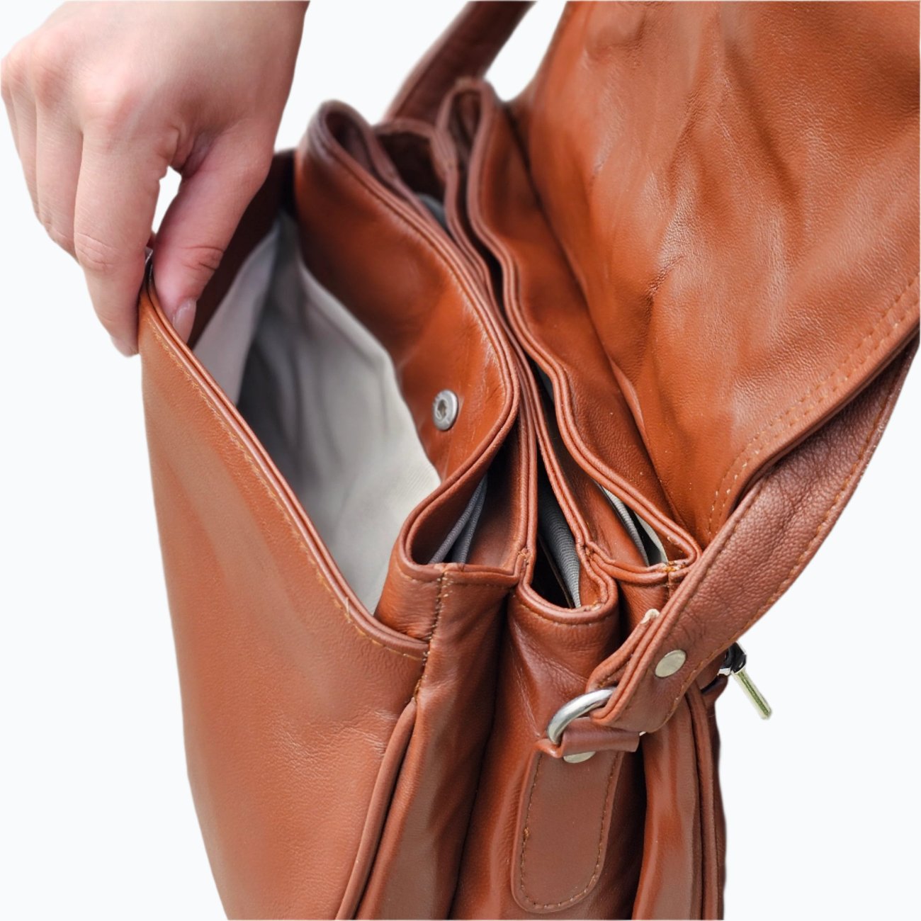 Elegant Leather Shoulder Bag M-II - Newage Leather Bags