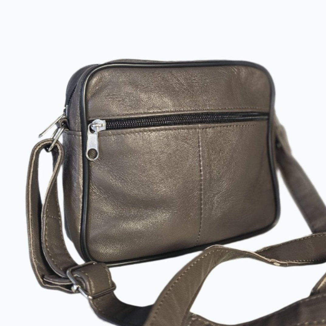 Leather Shoulder Bag Zip-Top M-I - Newage Leather Bags