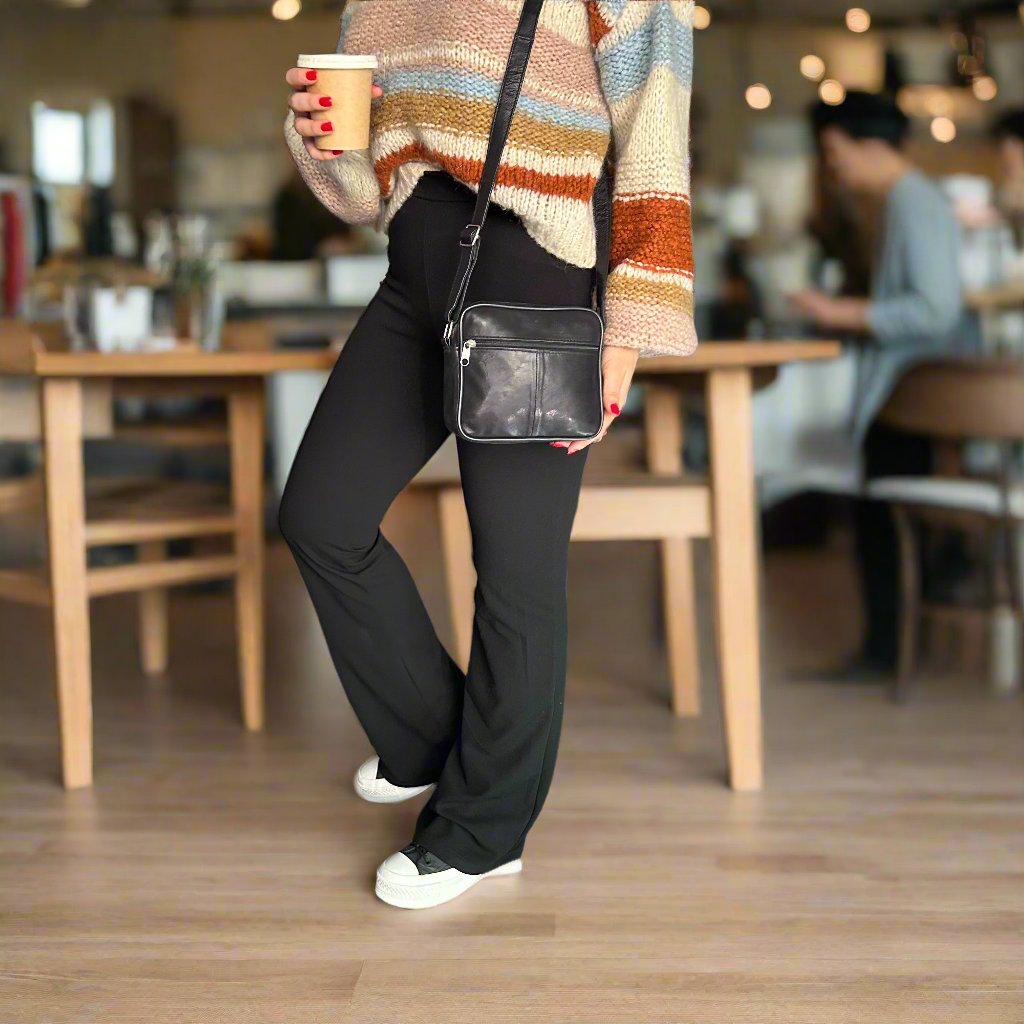 Leather Shoulder Bag Zip-Top M-I - Newage Leather Bags