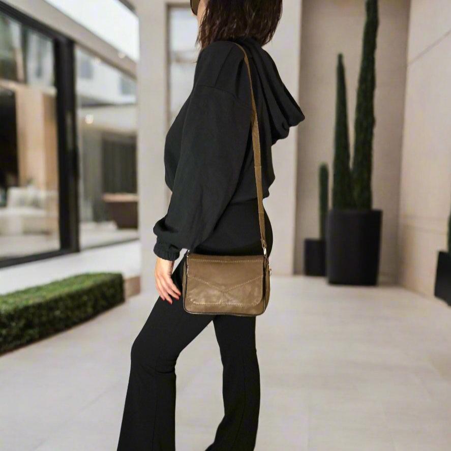 Leather Shoulder Bag Small M-I - Newage Leather Bags