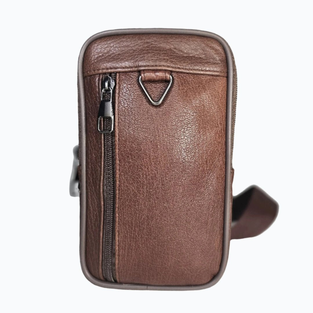 Classic Leather Crossbody Bag Zip-Top M-I - Newage Leather Bags