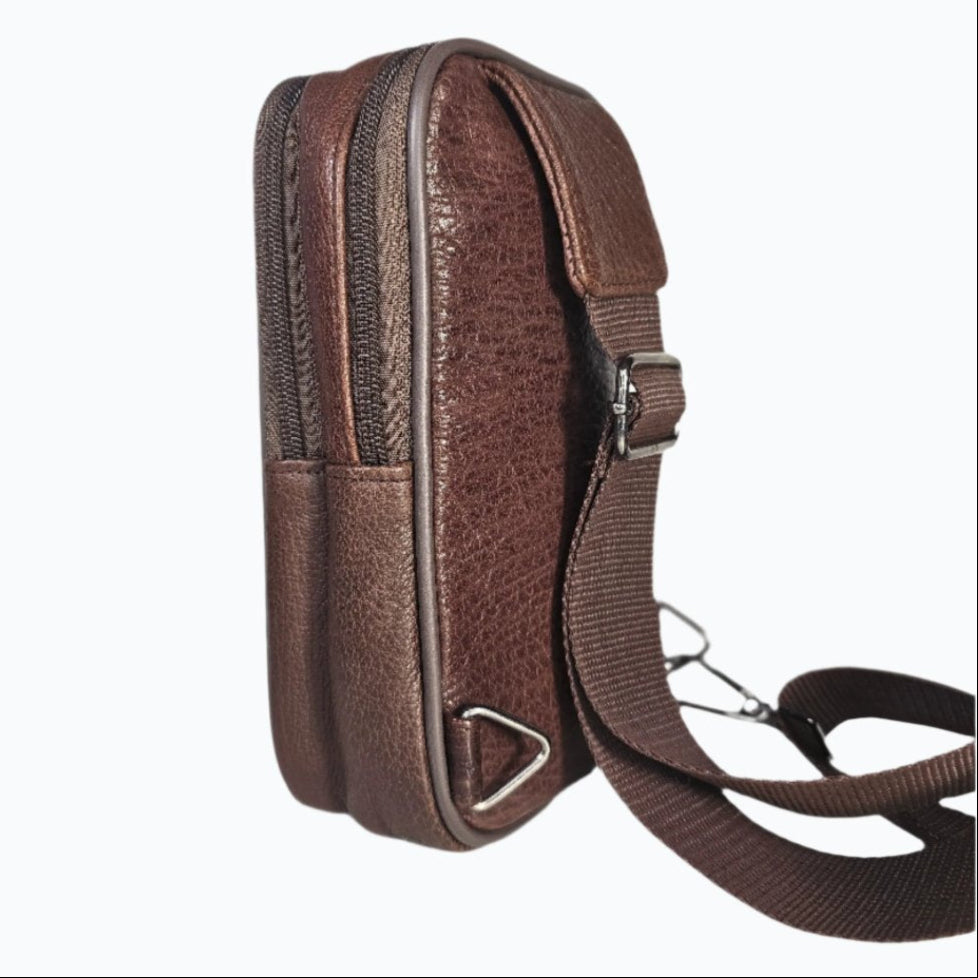 Classic Leather Crossbody Bag Zip-Top M-I - Newage Leather Bags