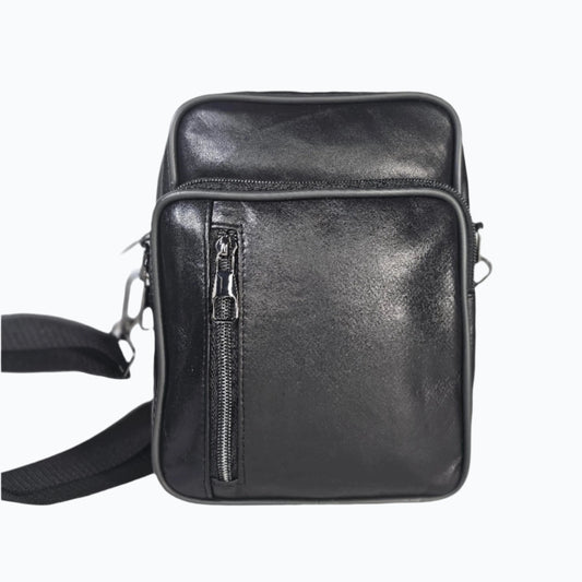 Genuine Leather Crossbody Messenger Bag Zip-Top M-I