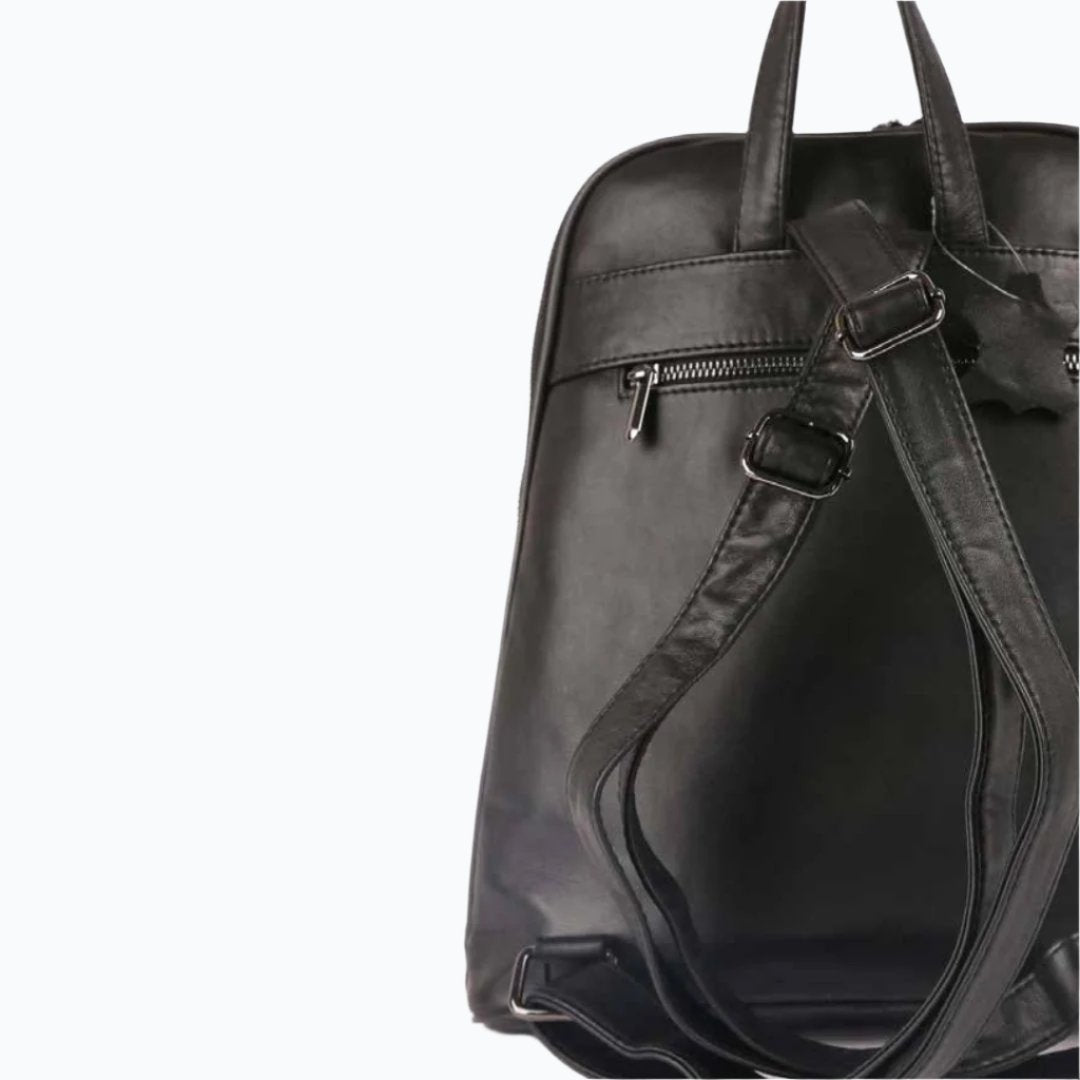 Eleganter Leder-Rucksack M-II