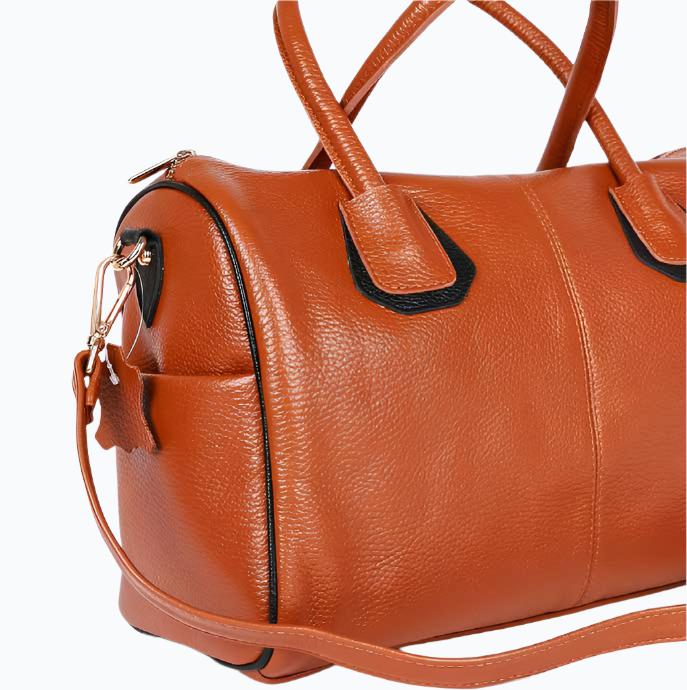 Elegante Leder-Duffle-Tasche M-I