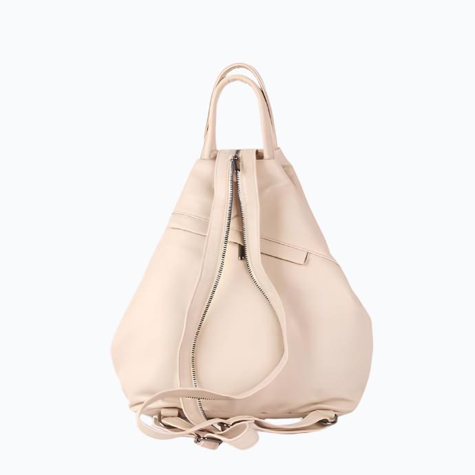 Elegant Leather Pear-Shaped Backpack Large M-I