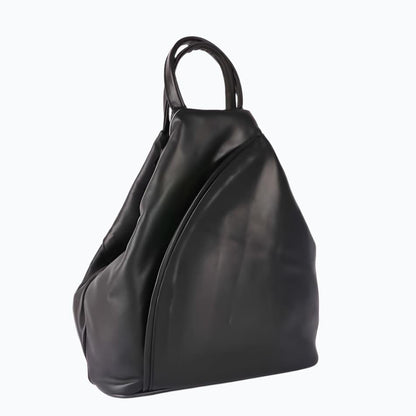 Elegant Leather Pear-Shaped Backpack Large M-I