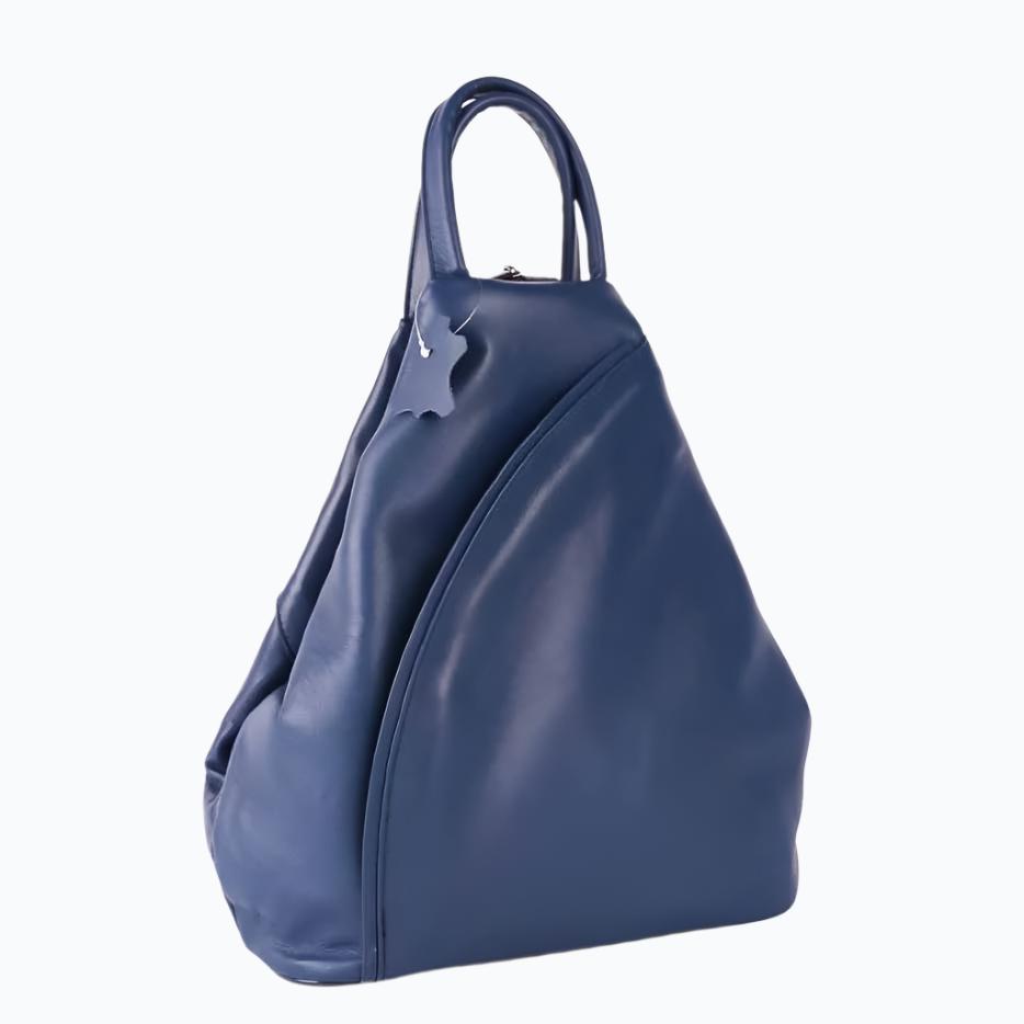 Elegant Leather Pear-Shaped Backpack Large M-I