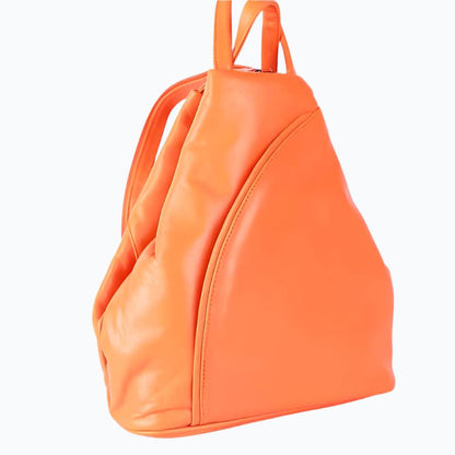 Elegant Leather Pear-Shaped Backpack Large M-I