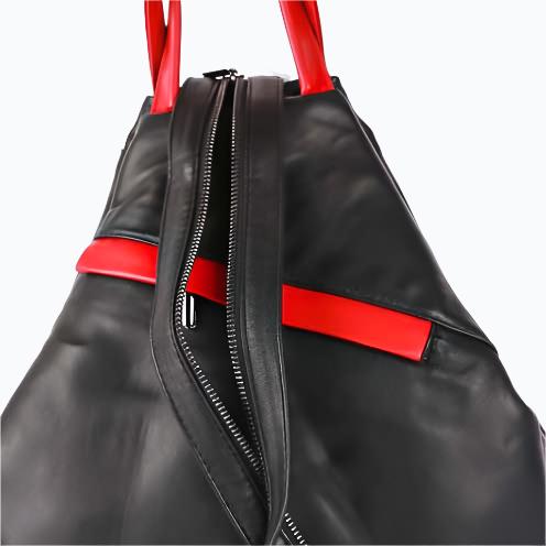 Elegant Leather Pear-Shaped Backpack Large M-I