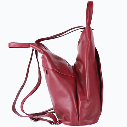 Elegant Leather Pear-Shaped Backpack Large M-I