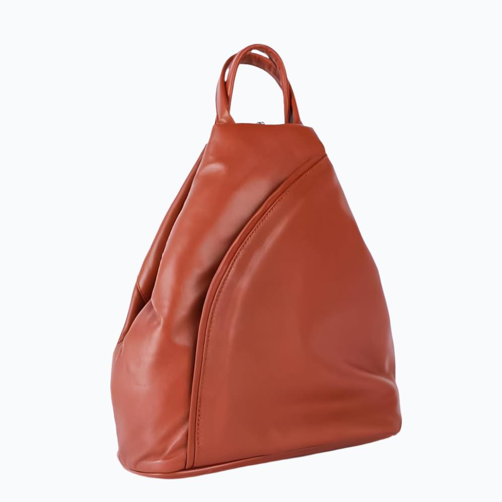 Elegant Leather Pear-Shaped Backpack Large M-I